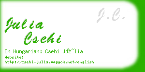 julia csehi business card